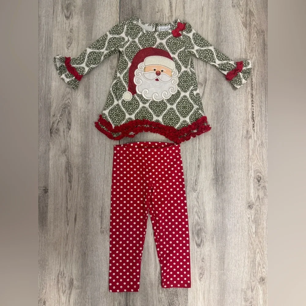 Emily Rose Red and White Santa Holiday Outfit